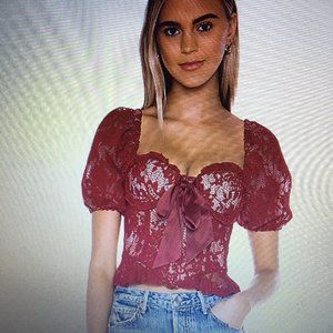 Revolve MAJORELLE Top Red XXS NWT $160